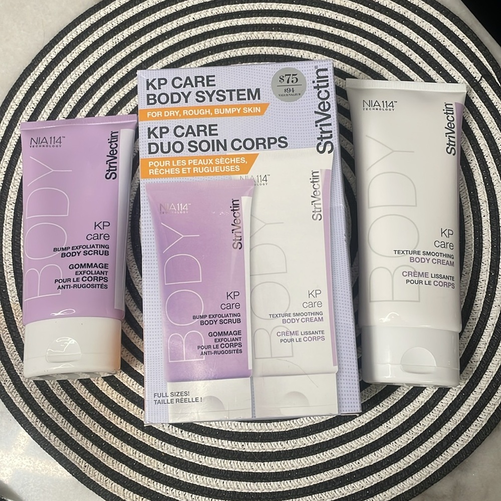 StriVectin KPCare Body System Body Scrub and Body Cream Full Size Set $75 retail